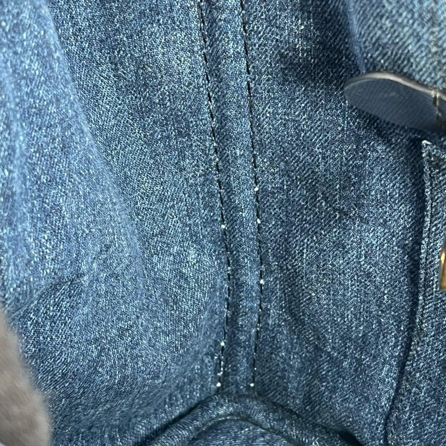 Prada Canapa Denim Tote Bag/Handbag - Blue 