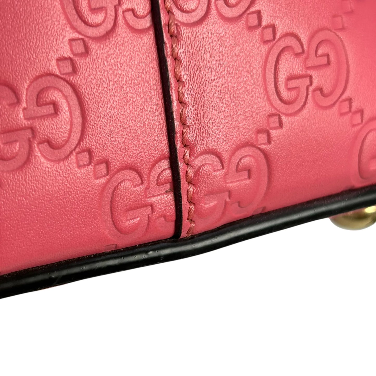 GUCCI グッチシマ レザー ハンドバッグ ショルダーバッグ - ピンク