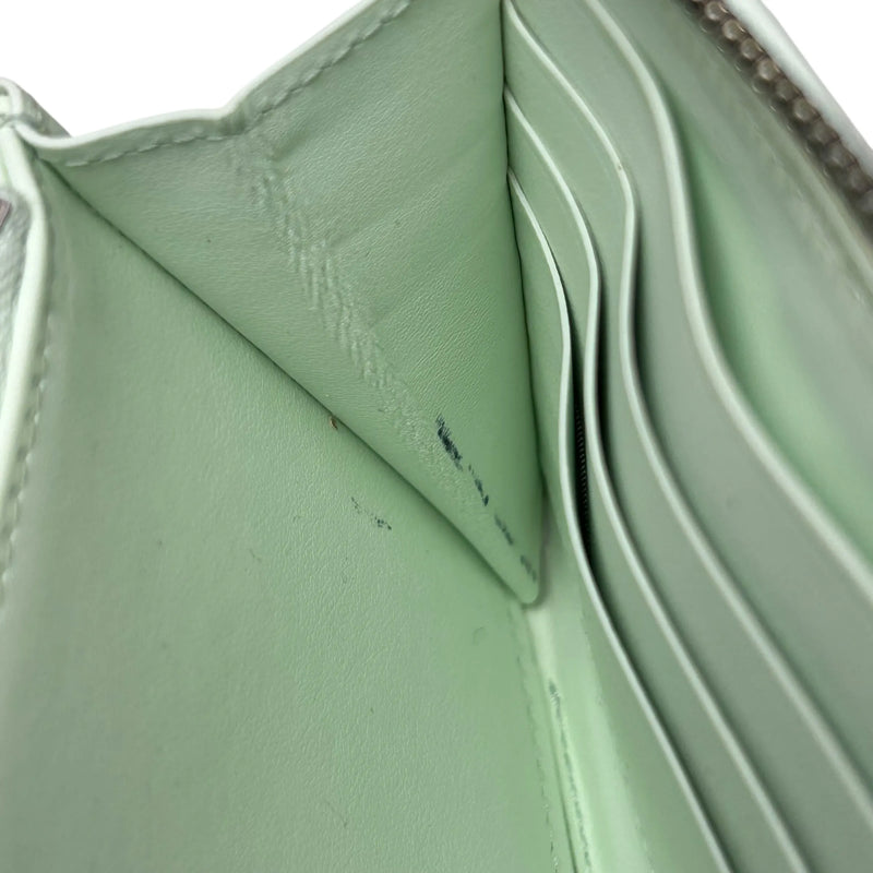 BOTTEGA VENETA Cassette Intrecciato Leather Round Zip Long Wallet - White 