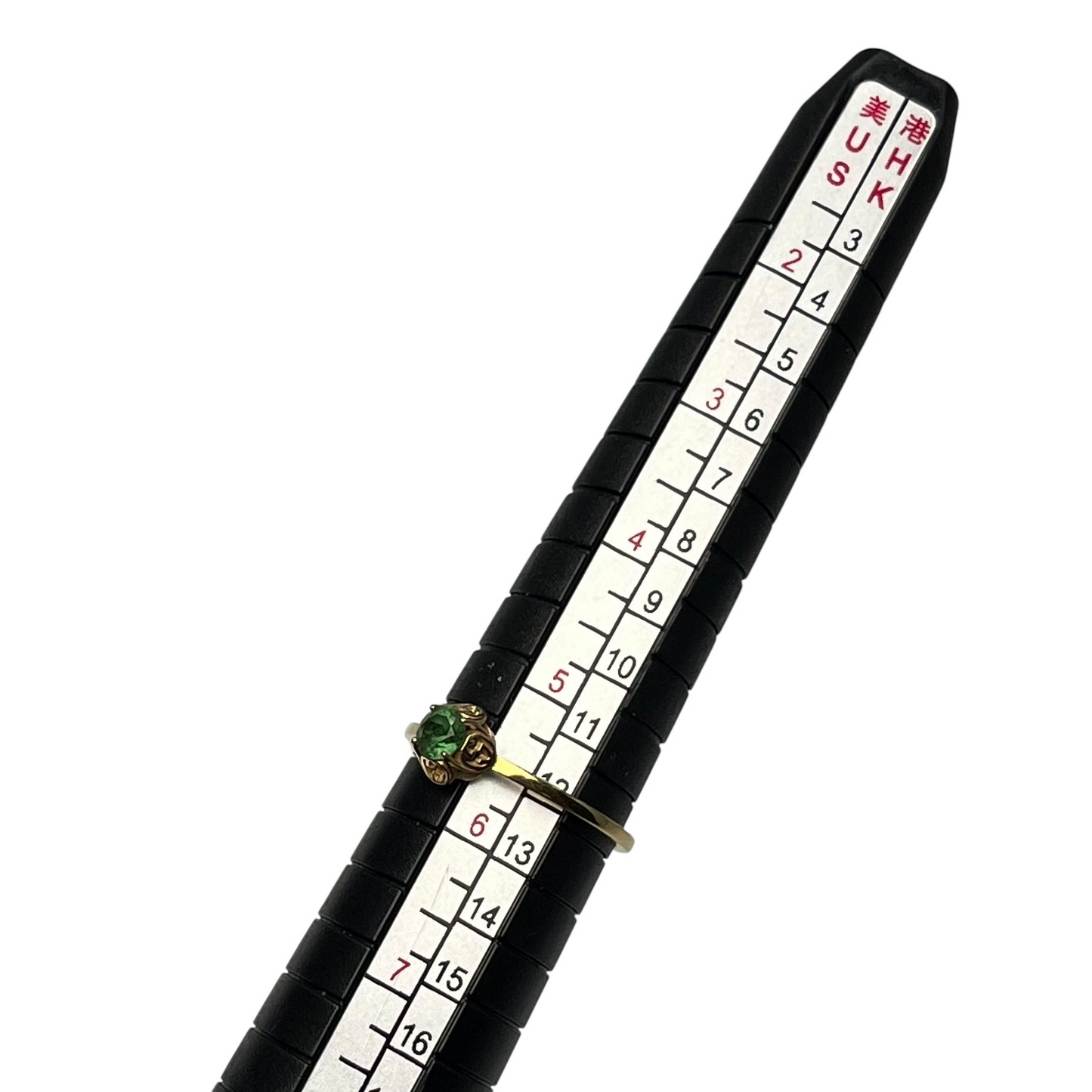 GUCCI Interlocking G Tourmaline Ring Jewelry - 18KYG 