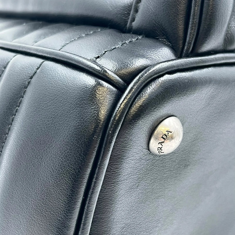 PRADA Diagram Leather Backpack - Black 
