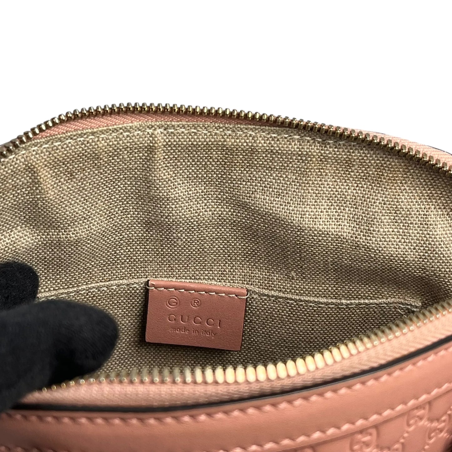 GUCCI Micro Guccissima Dome Handbag/Shoulder Bag - Pink 