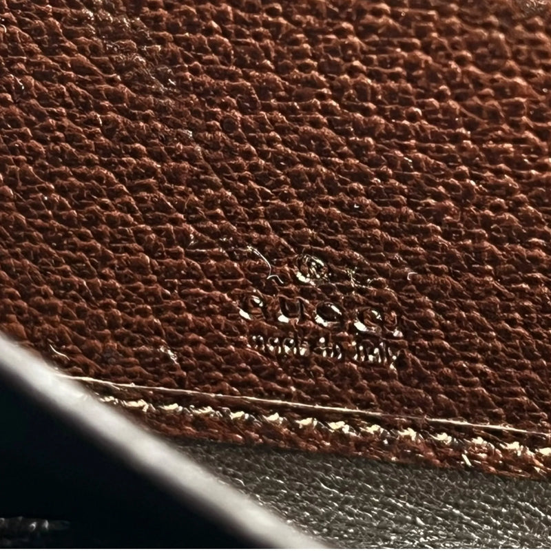 GUCCI キャンバス グッチシマ ラウンドジップ ロングウォレット - ブラウン