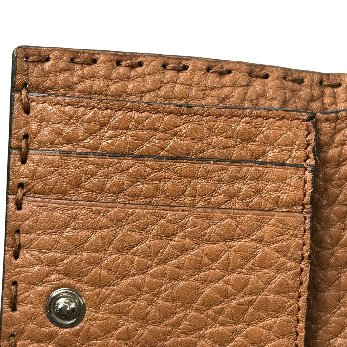 FENDI Selleria Compact Bifold Wallet - Brown 