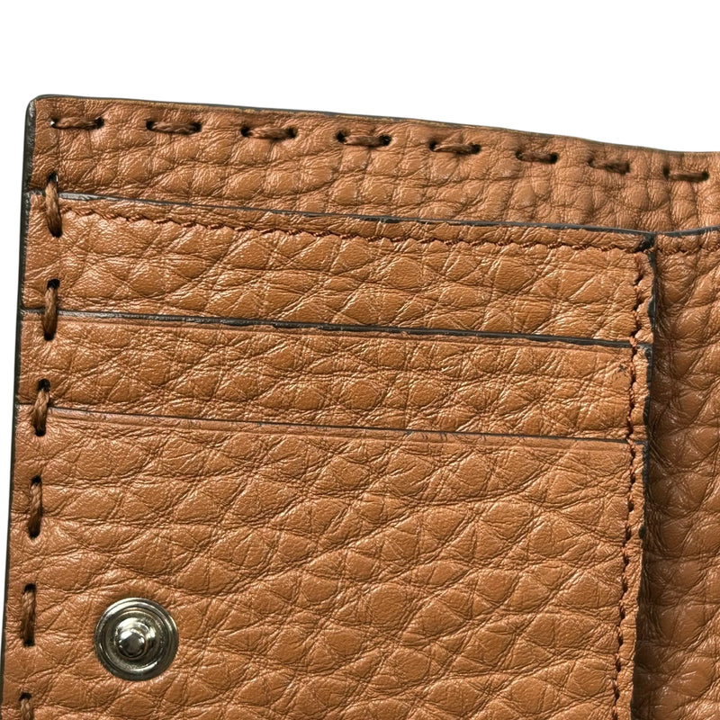 FENDI Selleria Compact Bifold Wallet - Brown 