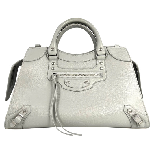 BALENCIAGA Neo Classic City Medium Top Handle Tote Bag Hand Bag - Gray 