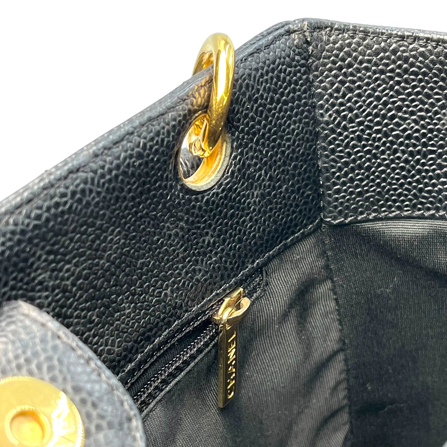 CHANEL PST Cain Tote Bag - Black 