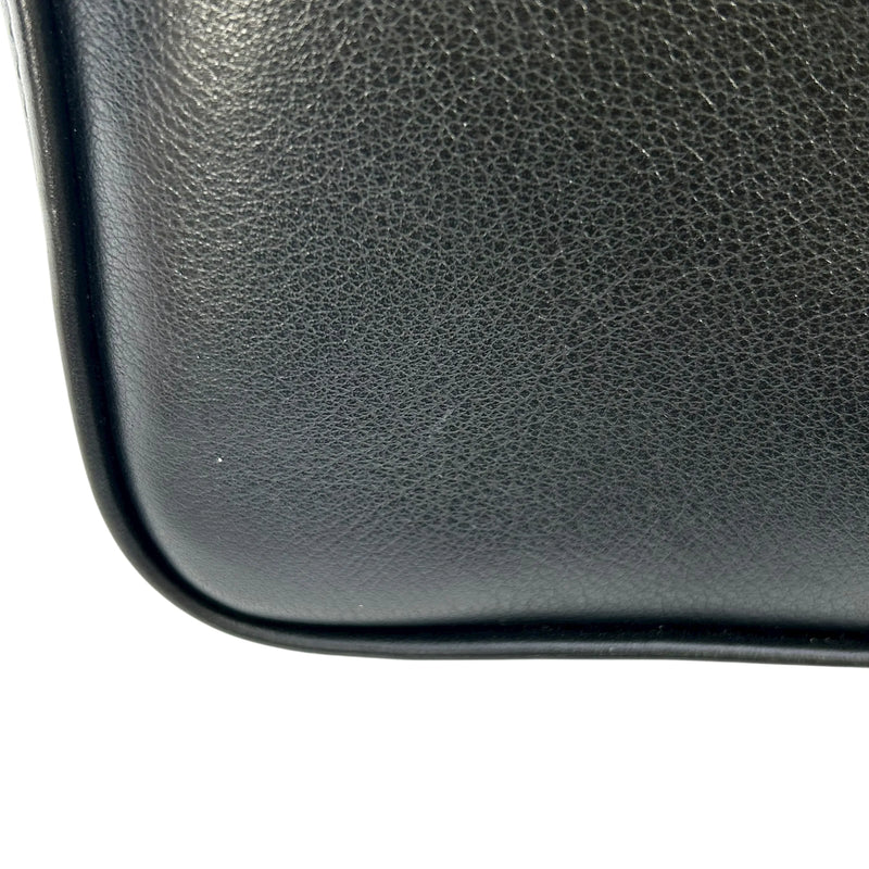 BALENCIAGA Triangle Leather Chain Shoulder Bag - Black 