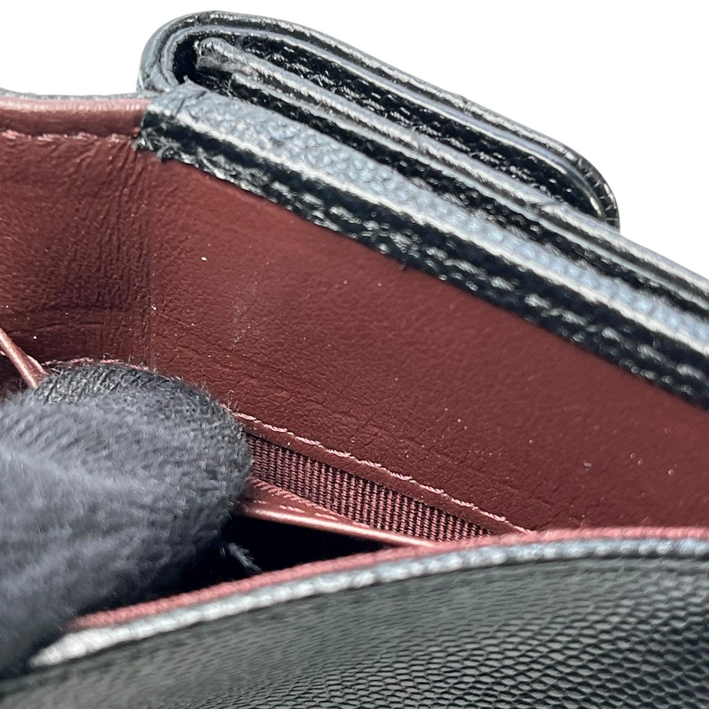 CHANEL Classic Small Flap Compact Wallet in Caviar Leather - Black 