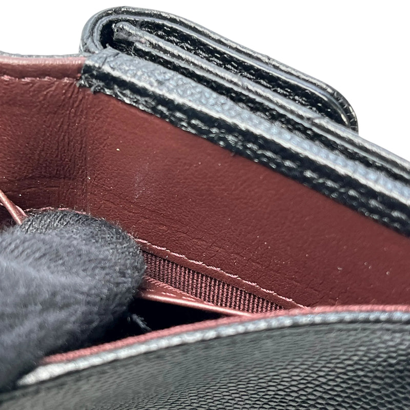 CHANEL Classic Small Flap Compact Wallet in Caviar Leather - Black 