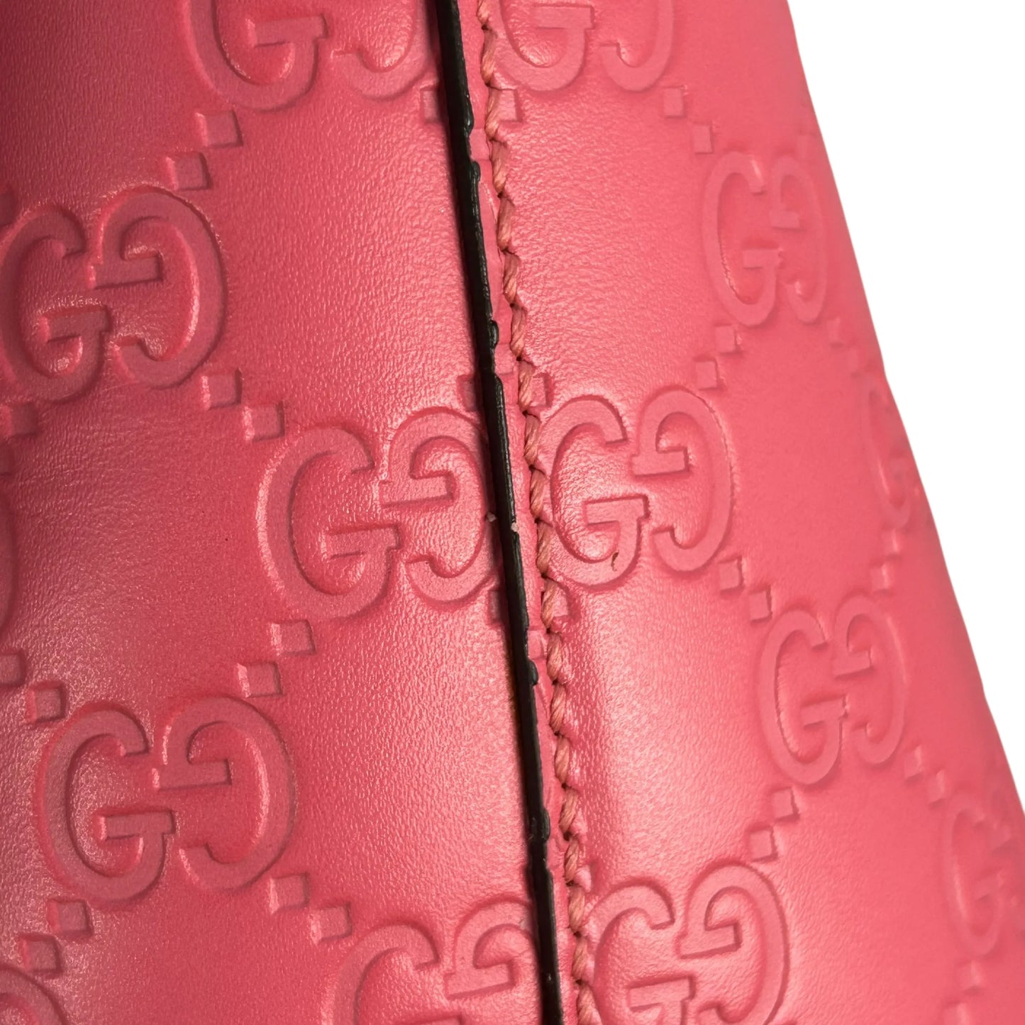 GUCCI グッチシマ レザー ハンドバッグ ショルダーバッグ - ピンク