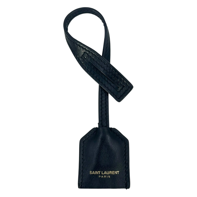 SAINT LAURENT ベイビーカバス レザー ハンドバッグ ショルダーバッグ - ブラック