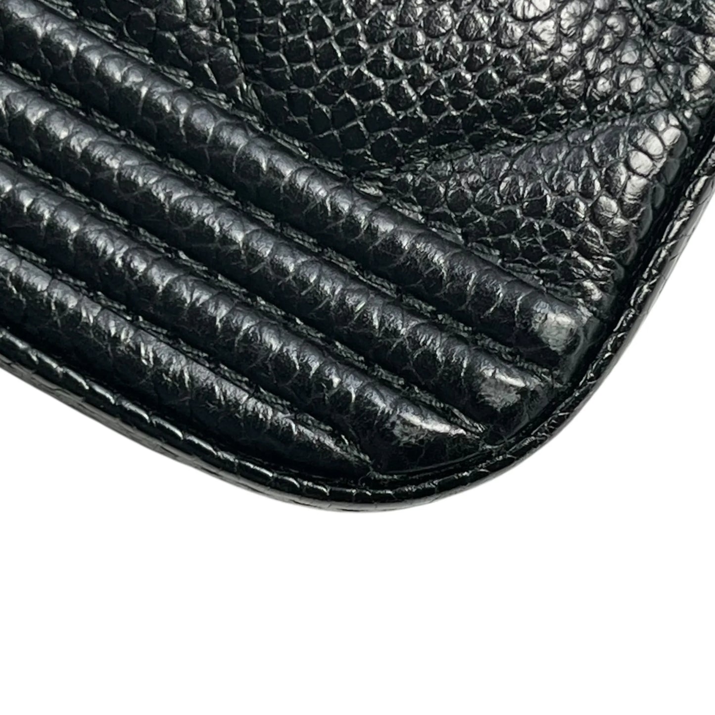 CHANEL Caviarskin Boy Double Zip Around Chain Wallet - Black 