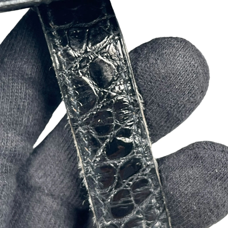 HERMES ベアンスフレ アリゲーター □J刻印(2006年製)  ロングウォレット - ブラック