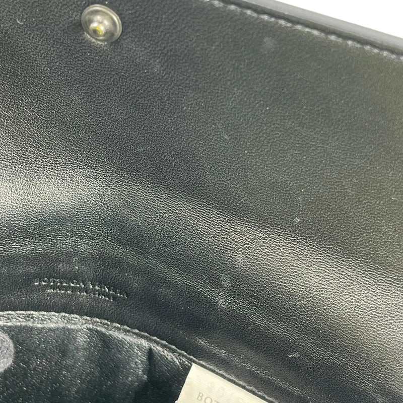 BOTTEGA VENETA イントレチャート レザー 長財布 ロングウォレット - ブラック