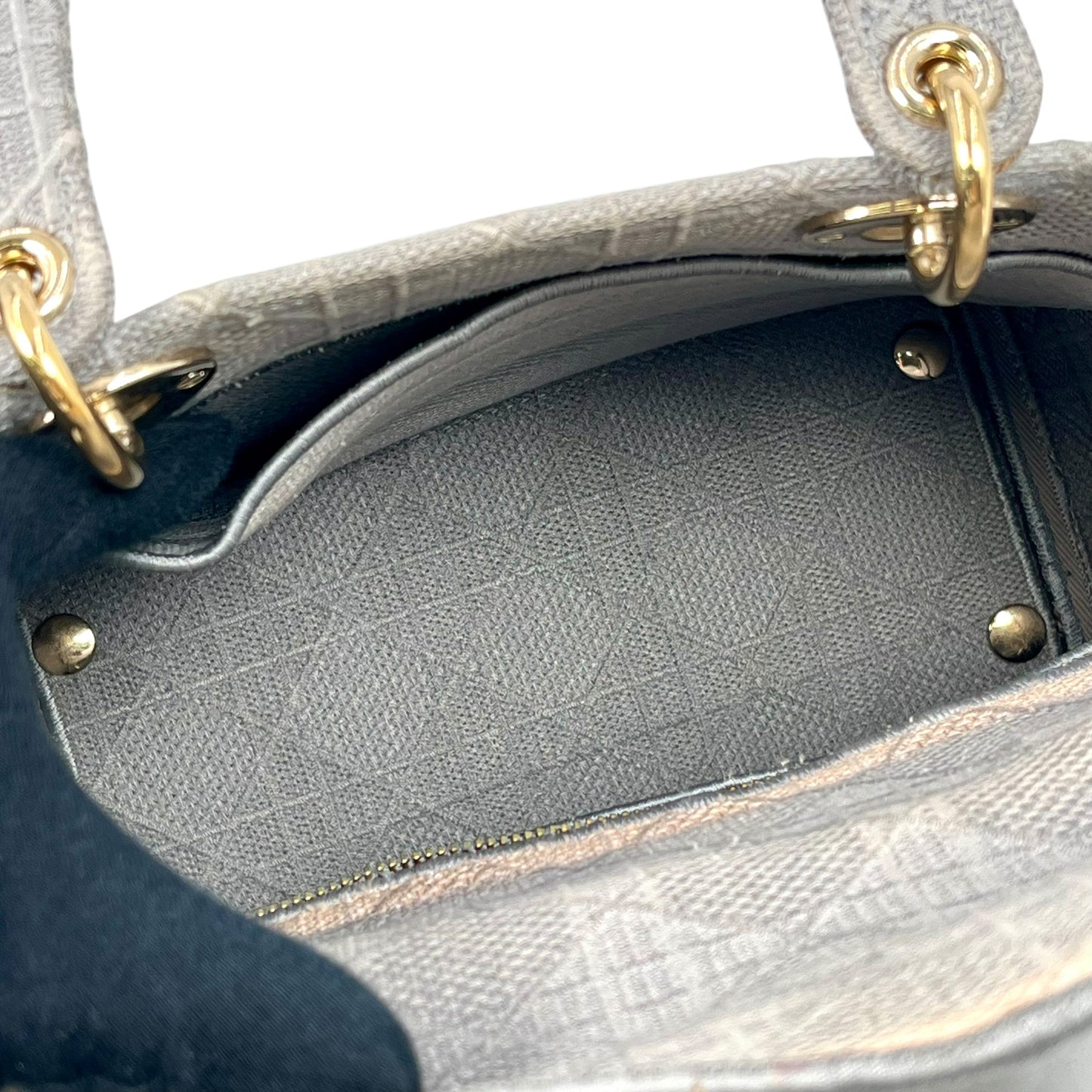 Dior Lady Dee-Lite Handbag/Shoulder Bag - Grey 