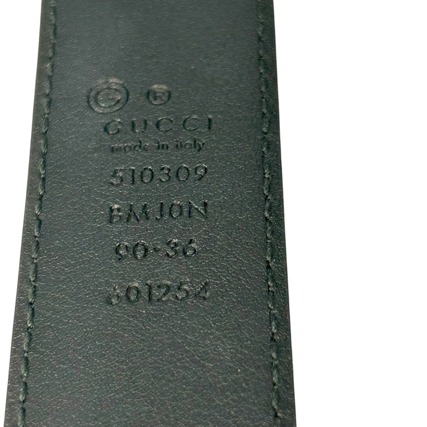 GUCCI Micro Guccissima Leather Belt - Black 31984 