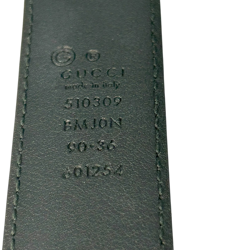 GUCCI Micro Guccissima Leather Belt - Black 31984 