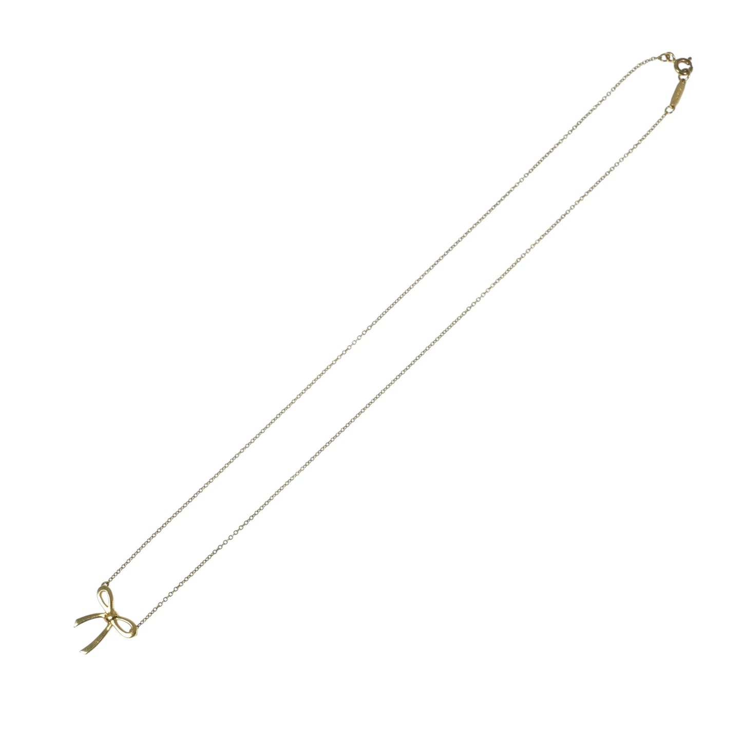 Tiffany リボン ネックレス - 18KYG