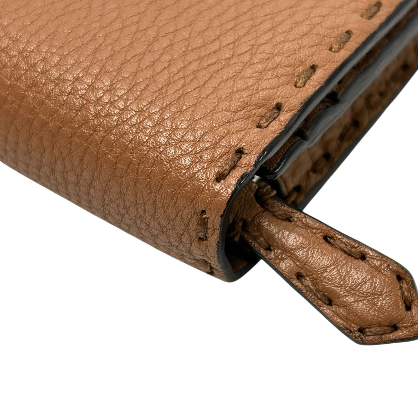 FENDI Selleria Compact Bifold Wallet - Brown 