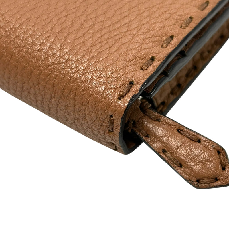 FENDI Selleria Compact Bifold Wallet - Brown 