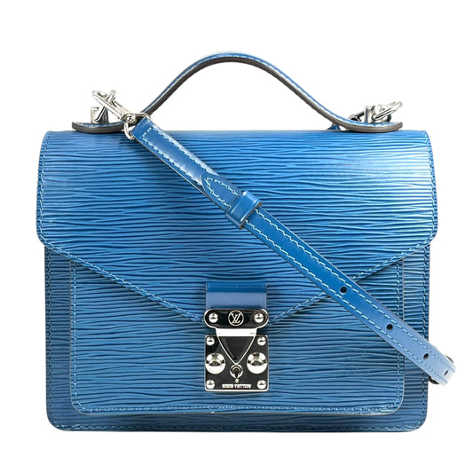 Louis Vuitton Epi Leather Monceau BB Handbag - Blue 