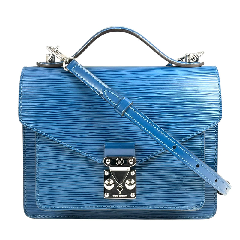 Louis Vuitton Epi Leather Monceau BB Handbag - Blue 