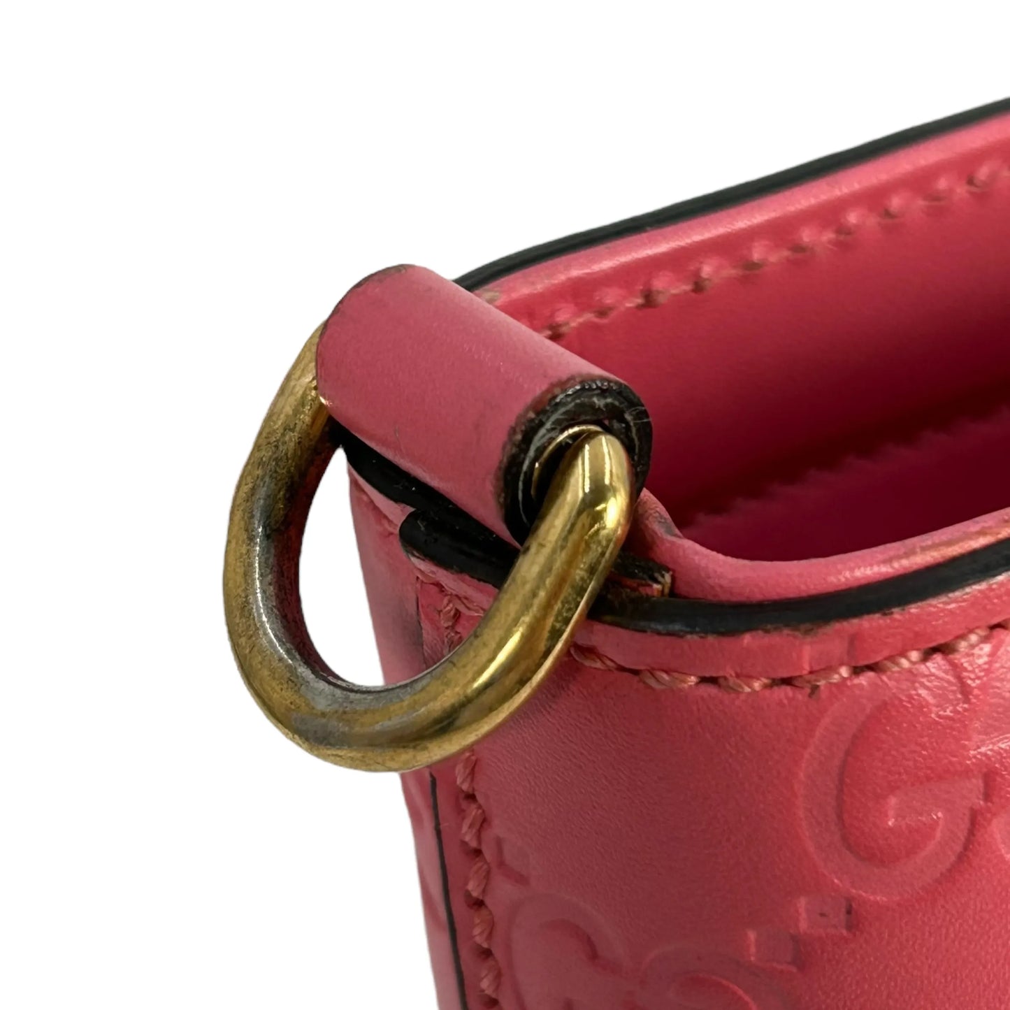 GUCCI グッチシマ レザー ハンドバッグ ショルダーバッグ - ピンク