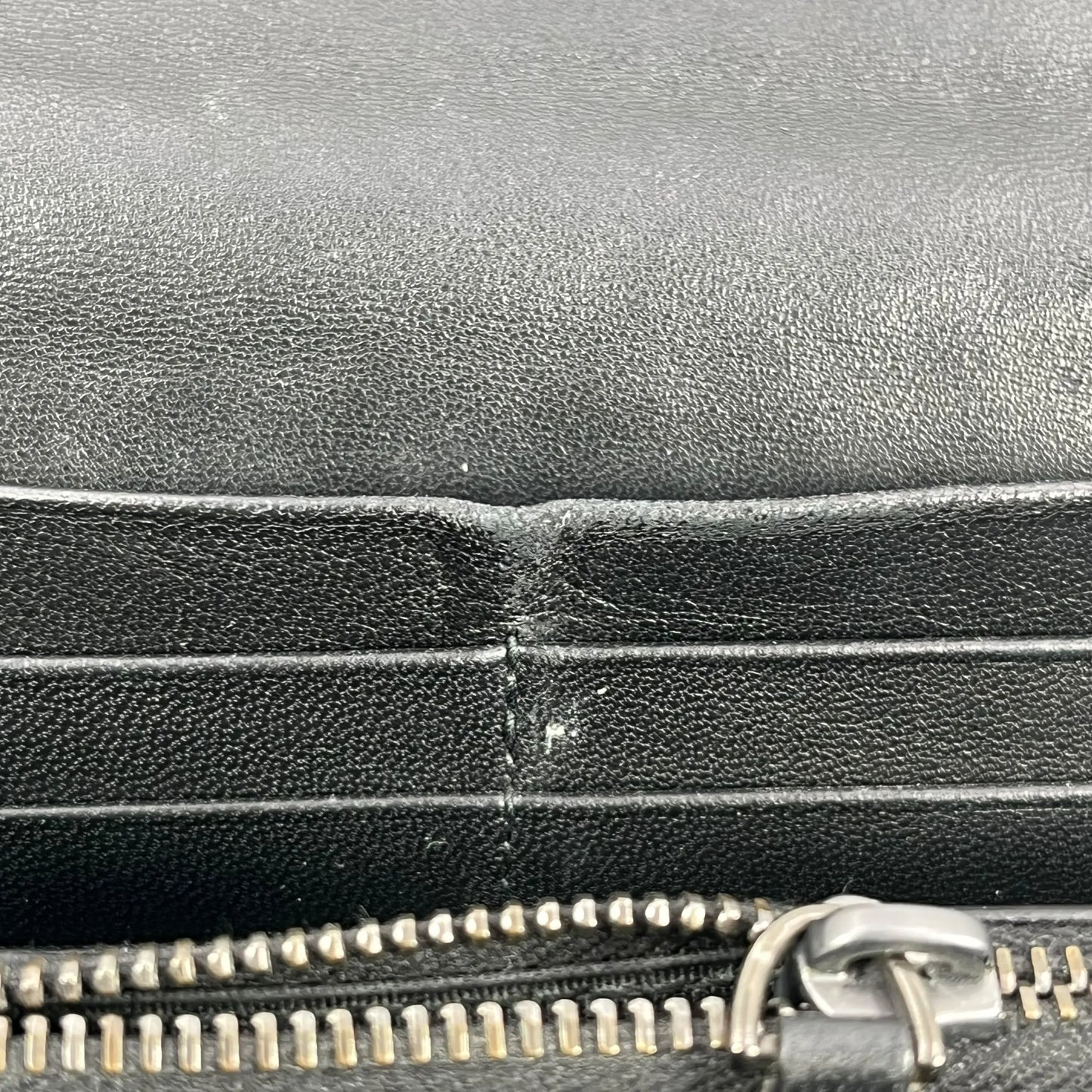 BOTTEGA VENETA イントレチャート レザー 長財布 ロングウォレット - ブラック