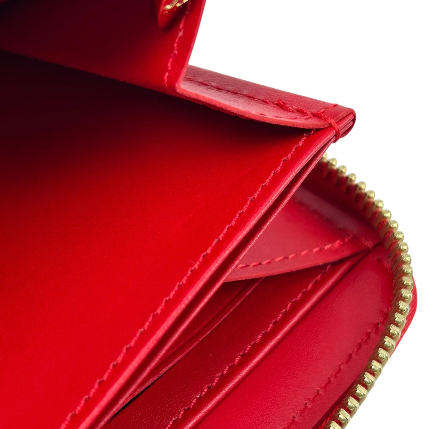 Louis Vuitton Monogram Vernis Zippy Wallet Long Wallet - Red 