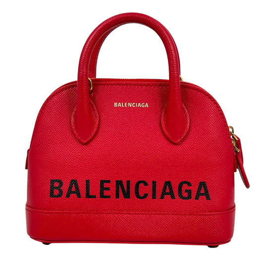 BALENCIAGA Ville Top Handle XXS Handbag - Red 