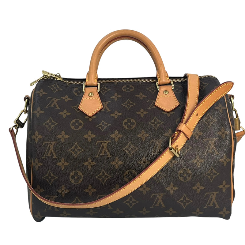 Louis Vuitton モノグラムキャンバス スピーディ 30 バンドリエール ハンドバッグ ショッピング - ブラウン