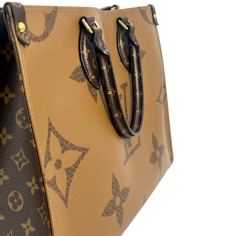 Louis Vuitton モノグラム リバース オンザゴーPM ハンドバッグ トートバッグ - ブラウン - 33554