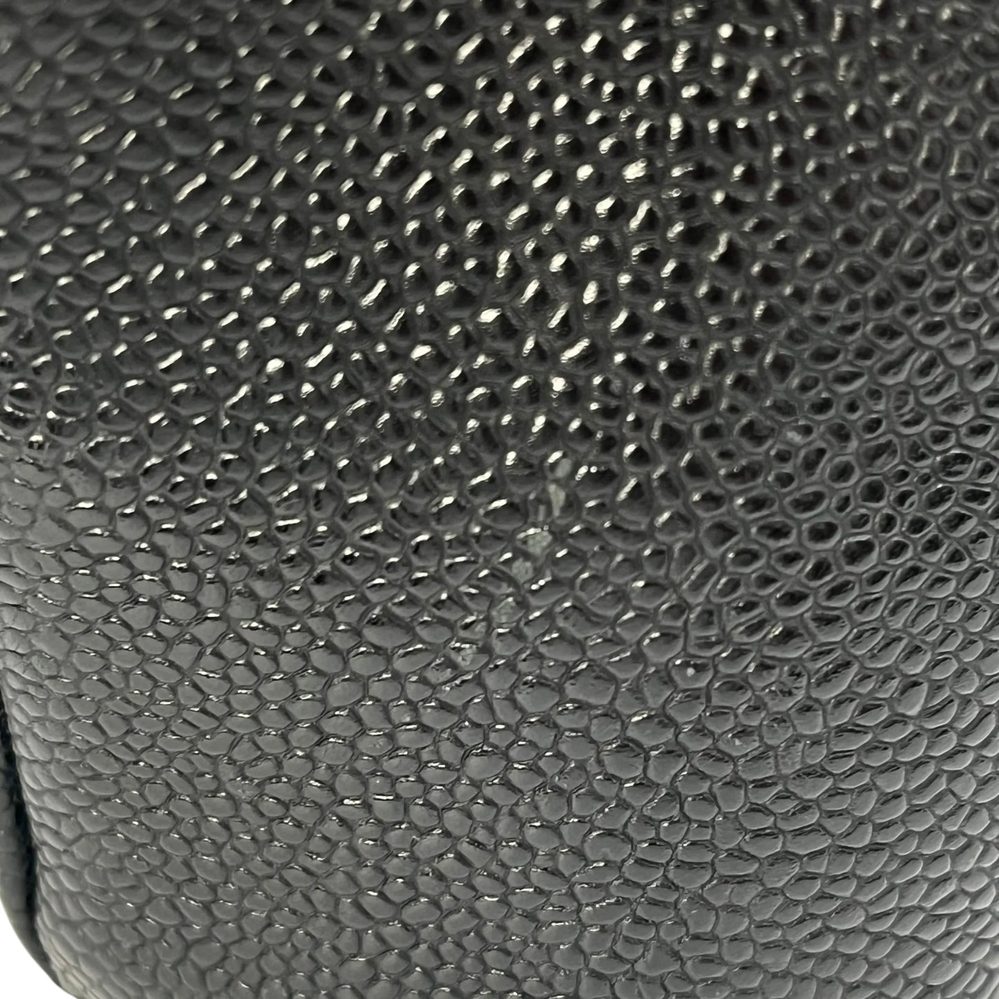 CHANEL プティ ショッピング トート キャビアスキン トートバッグ - ブラック