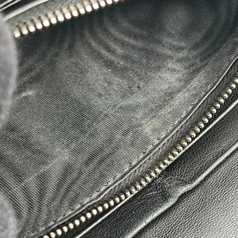 BOTTEGA VENETA イントレチャート レザー 長財布 ロングウォレット - ブラック