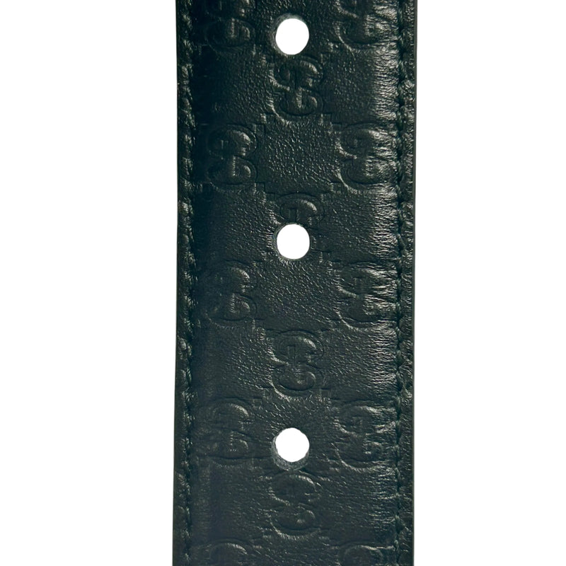 GUCCI Micro Guccissima Leather Belt - Black 31984 