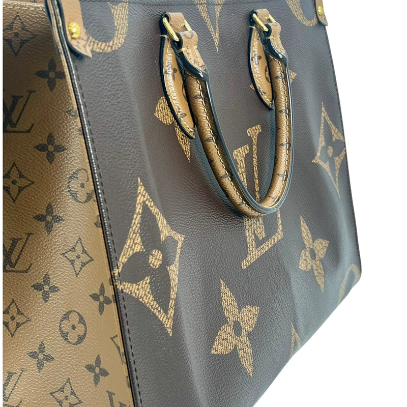 Louis Vuitton モノグラム リバース オンザゴーPM ハンドバッグ トートバッグ - ブラウン - 33554