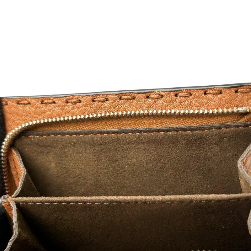 FENDI Selleria Compact Bifold Wallet - Brown 