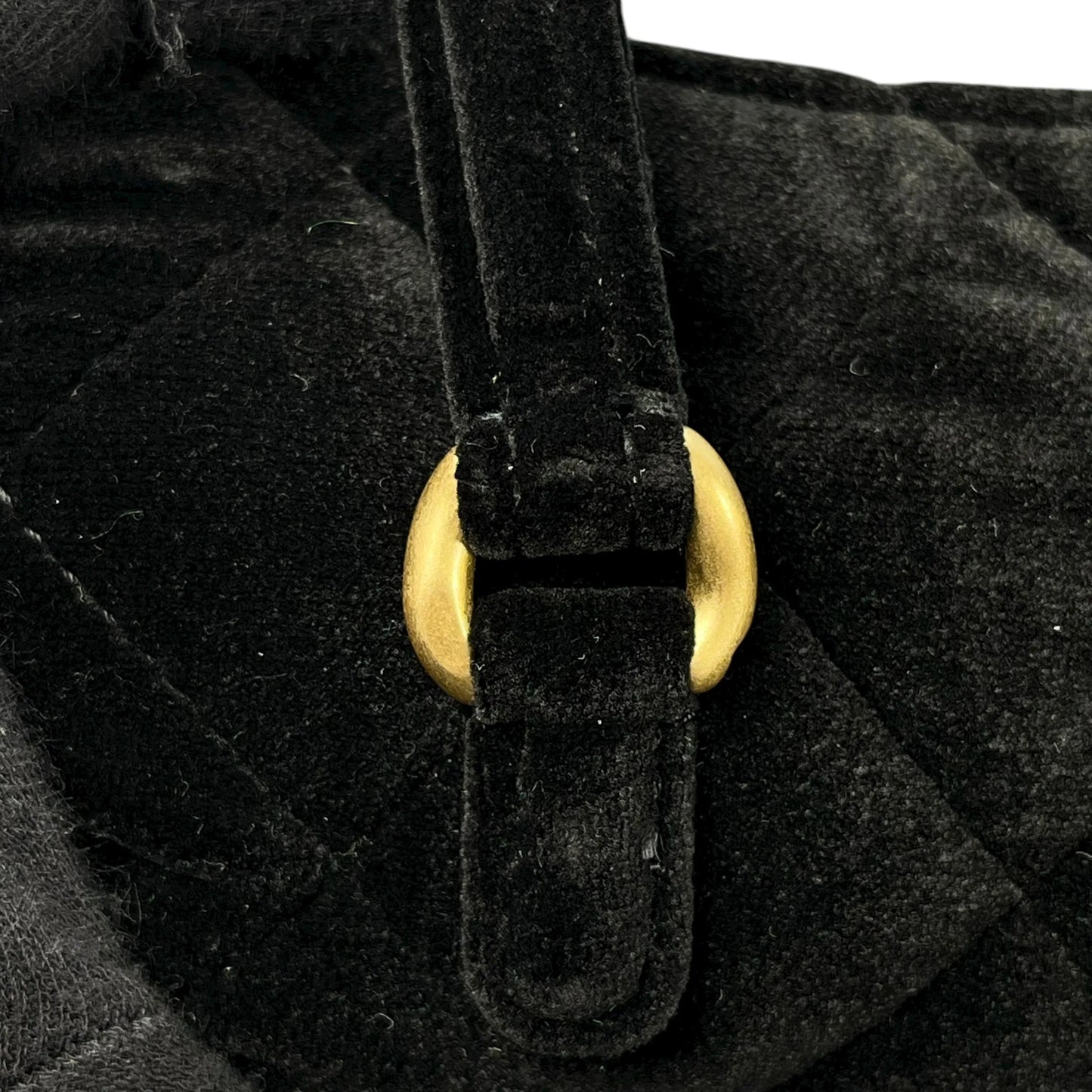 CHANEL Matelasse Boston Velvet Mini Shoulder Bag - Black 