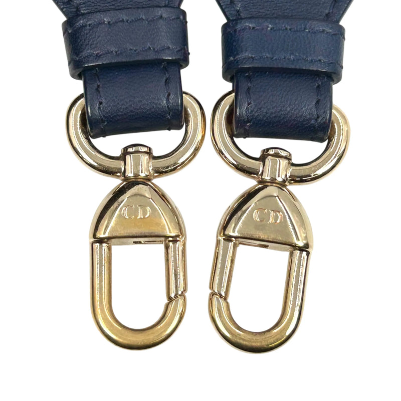 Christian Dior レディ ディオール ラムスキン ハンドバッグ ショルダーバッグ - ネイビー