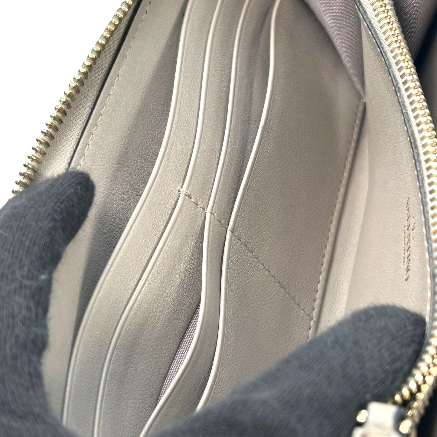 Valentino Rockstud Zip-Around Wallet - Grey 