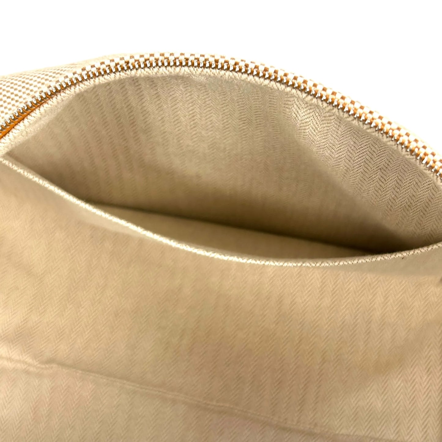 HERMES Bridesmaid Black GM Cotton Canvas Handbag - Beige 