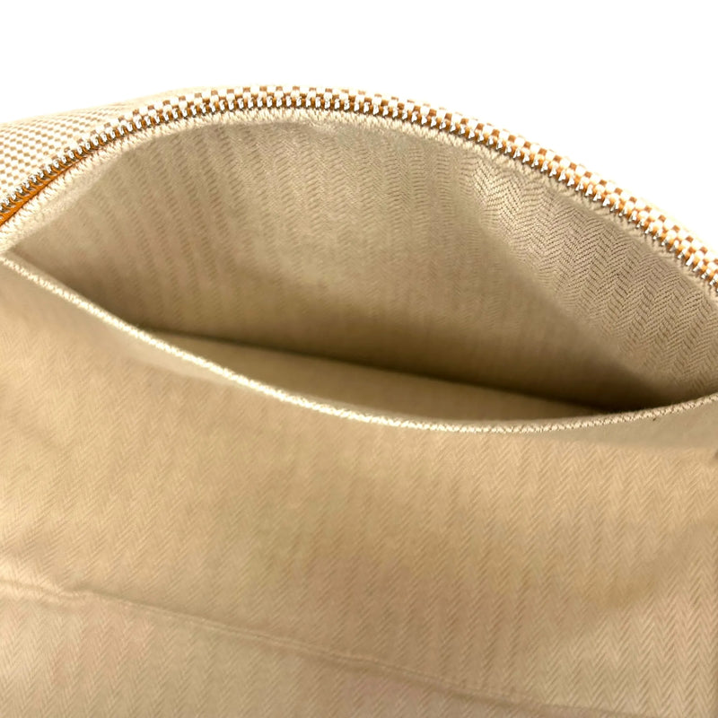 HERMES Bridesmaid Black GM Cotton Canvas Handbag - Beige 