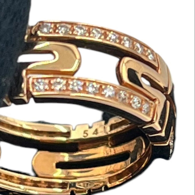 BVLGARI Parentesi Diamond Ring Jewelry - 18KPG 