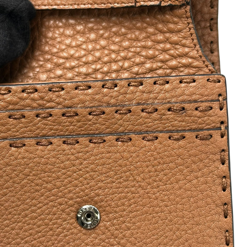 FENDI Selleria Compact Bifold Wallet - Brown 