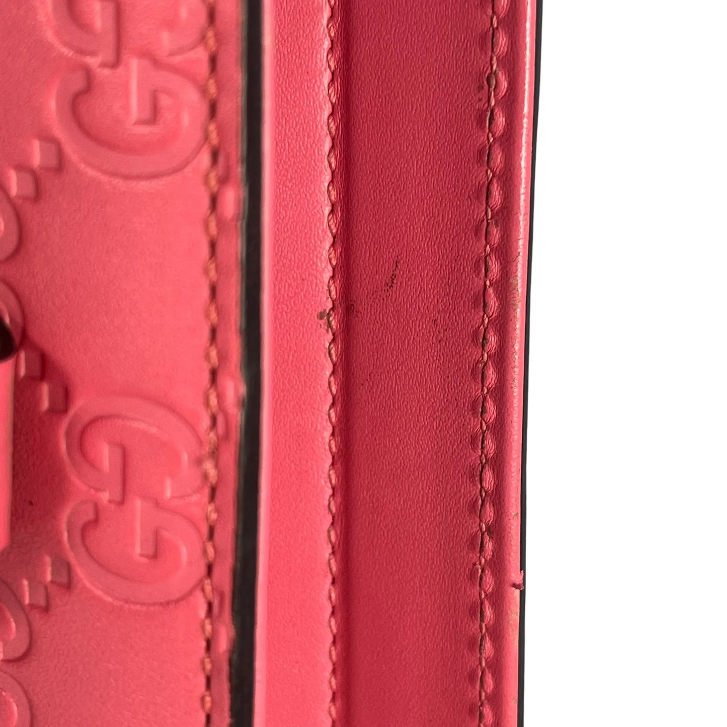 GUCCI グッチシマ レザー ハンドバッグ ショルダーバッグ - ピンク