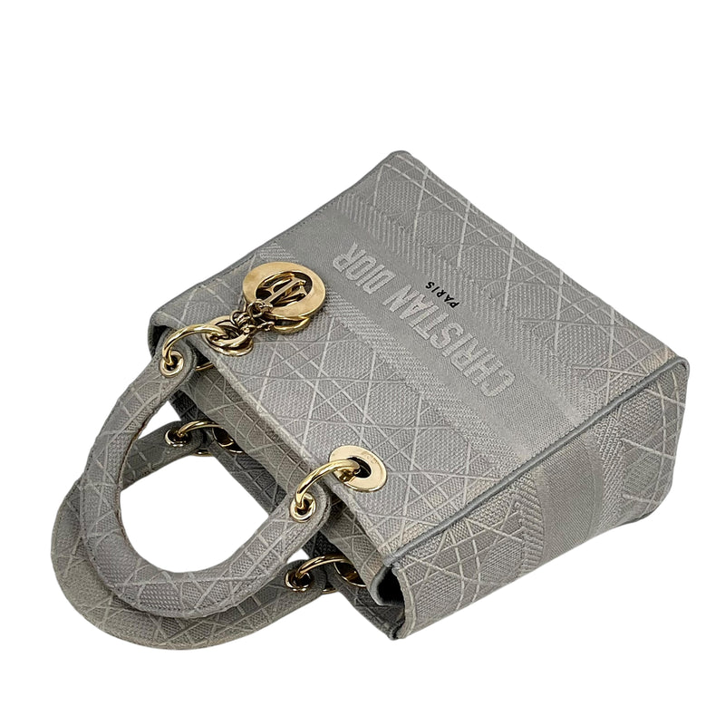 Dior Lady Dee-Lite Handbag/Shoulder Bag - Grey 