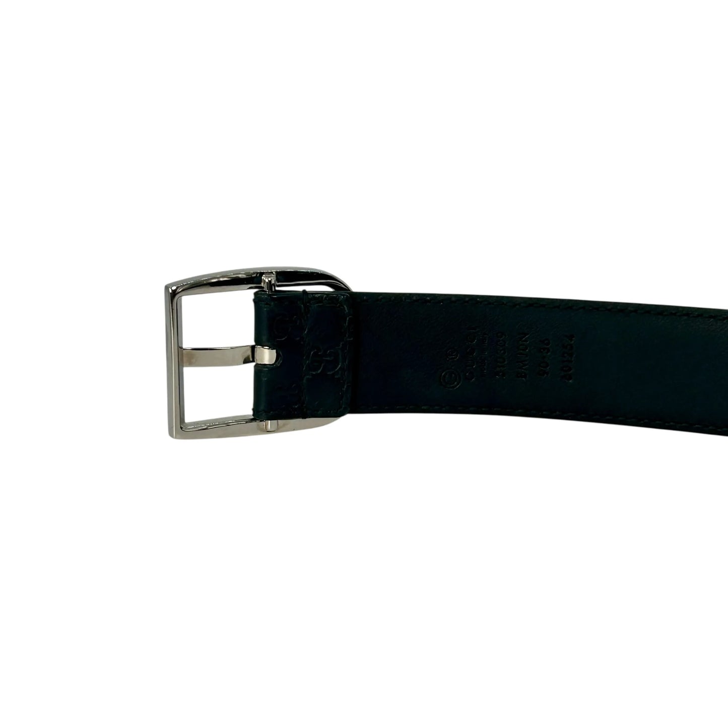 GUCCI Micro Guccissima Leather Belt - Black 31984 