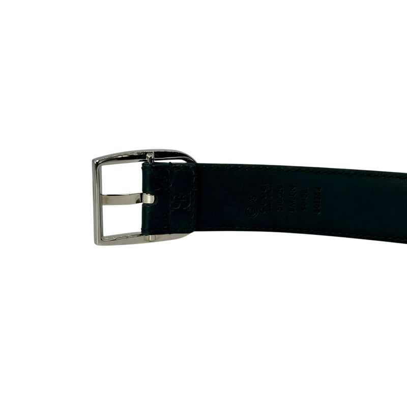 GUCCI Micro Guccissima Leather Belt - Black 31984 