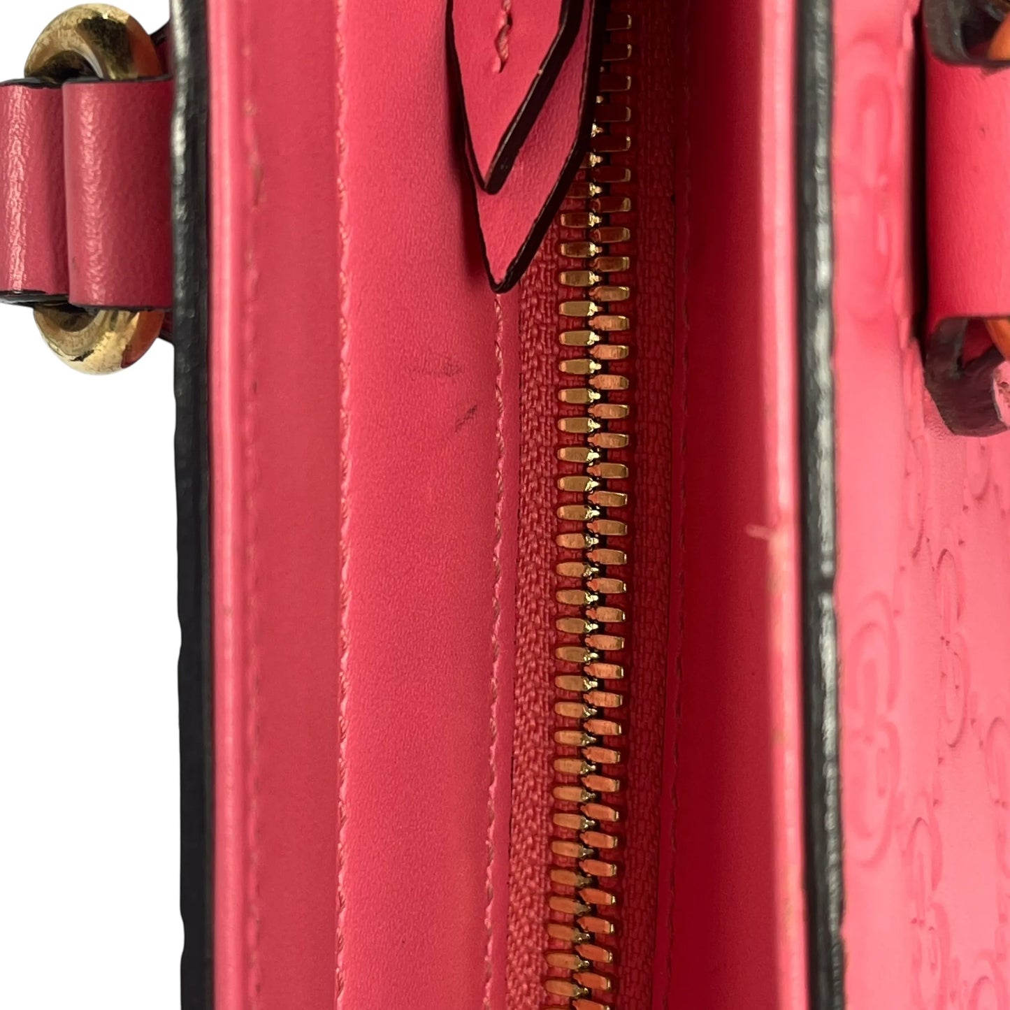 GUCCI グッチシマ レザー ハンドバッグ ショルダーバッグ - ピンク